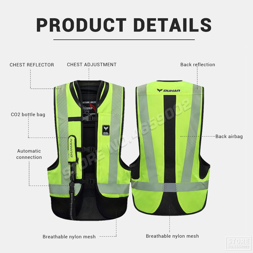 Turtle Motorcycle Airbag Vest HiViz Pama Goods